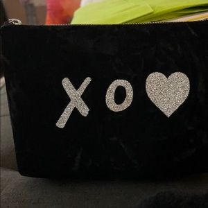 Black Velvet Makeup Bag Quilted Koala BNIB Glitter